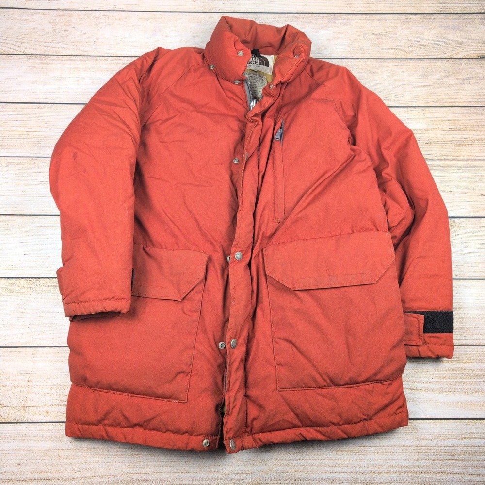VTG 70s‎ The North Face red Fill Down Puffer Parka Jacket Men's Size S